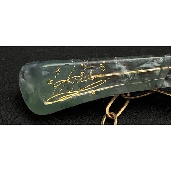 DIFF Eyewear x ARIEL Green Pearl Lavender Gradient Polarized Sunglasses w/ Chain - Picture 7 of 8